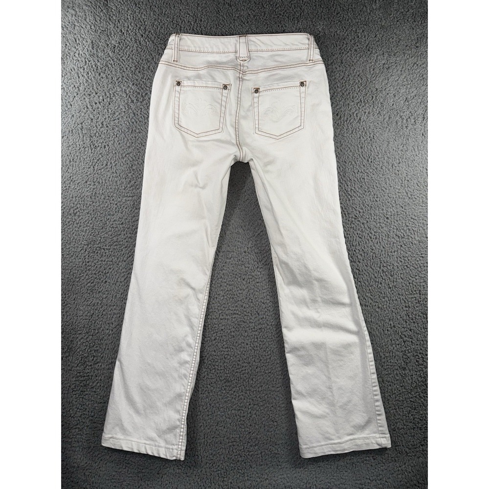Cabi Jeans Women 4 Low Rise Bootcut Embroidered Pockets Boho Contemporary